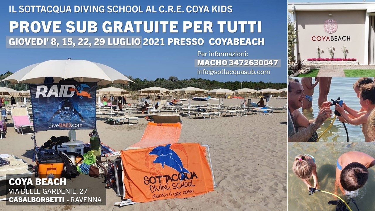 Sottacqua al Coyabeach: PROVE SUB GRATUITE