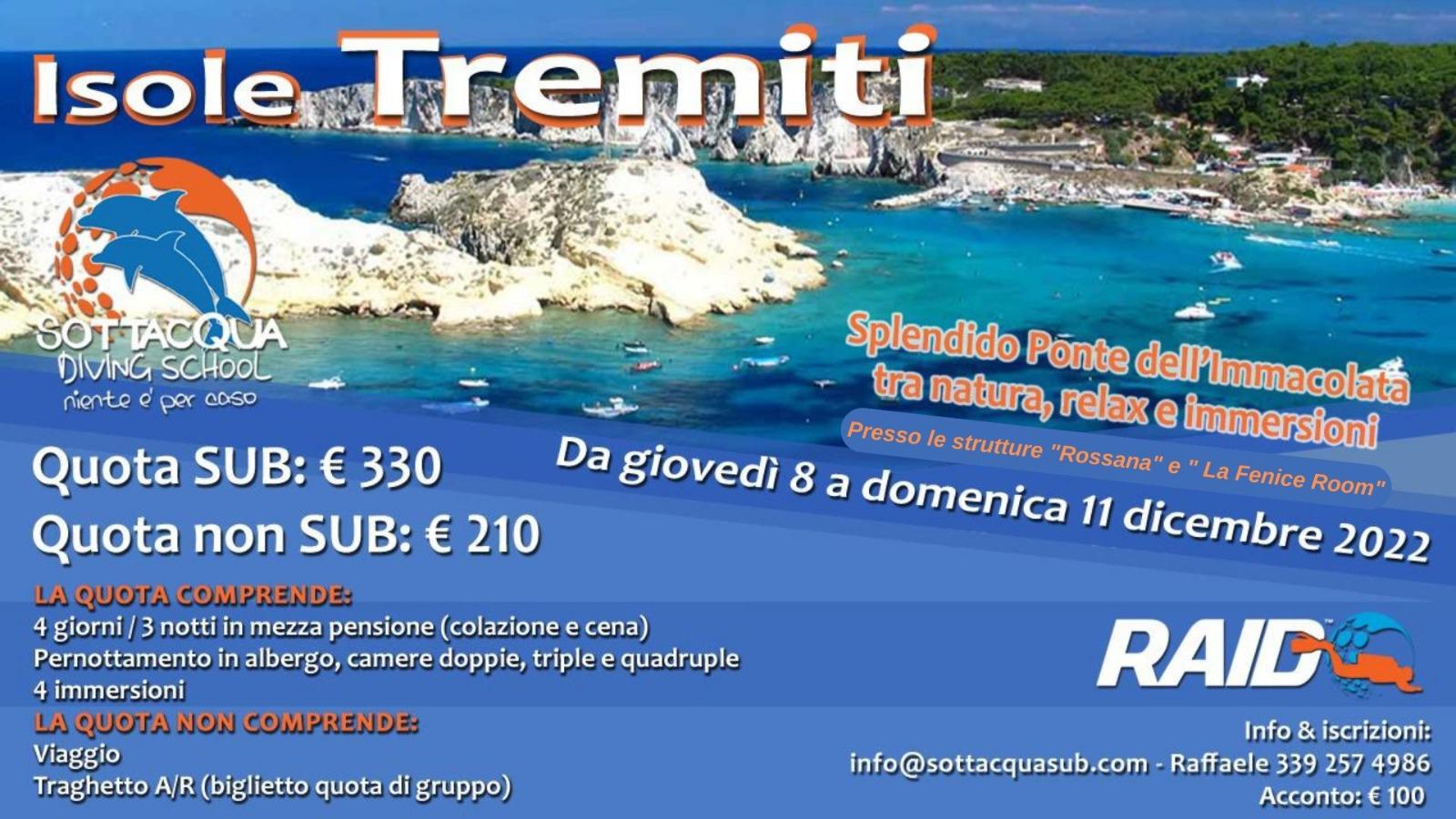 Ponte 8 dicembre: tutti alle Tremiti!!!